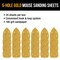 180 Grit - 5-Hole Pattern Hook & Loop Sanding Sheets for Mouse Sanders - Box of 24